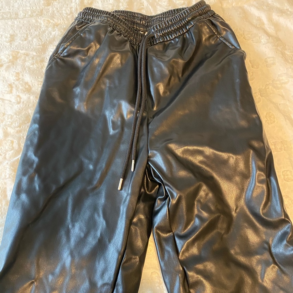 Leather jogger